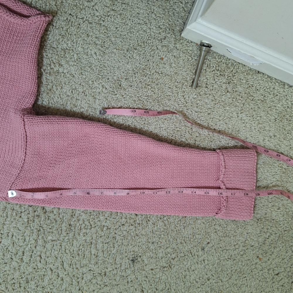 Show Me Your Mumu Crawford Cropped Sweater Pink Knit Henley Polo Collar Size S - Picture 6 of 6